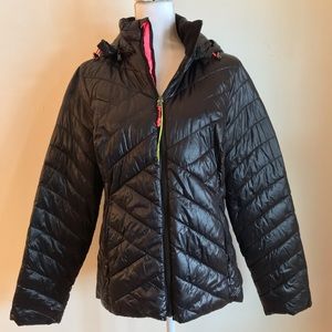 TEKGEAR Size Large Packable Puffer Jacket Black